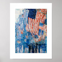 De Avenue in the Rain Childe Hassam Fine Art Poster