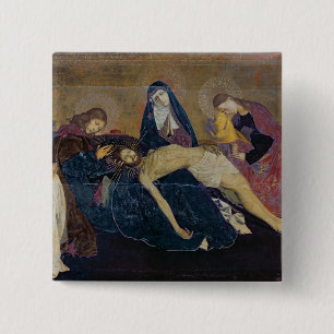 De Avignon Pieta, 1450-60 Vierkante Button 5,1 Cm