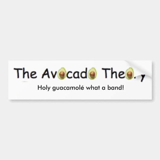 De Avocado Theory-bumpersticker Bumpersticker (Voorkant)