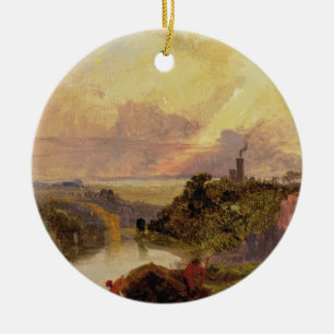 De Avon Gorge op Sunset (olie op papier) Keramisch Ornament
