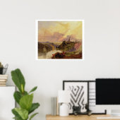 De Avon Gorge op Sunset (olie op papier) Poster (Thuiskantoor)