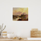 De Avon Gorge op Sunset (olie op papier) Poster (Keuken)