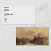 De Avon Gorge op Sunset (olie op papier) Visitekaartje (Voorkant / Achterkant)