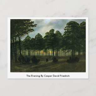 De avond door Caspar David Friedrich Briefkaart