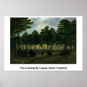 De avond door Caspar David Friedrich Poster (Voorkant)