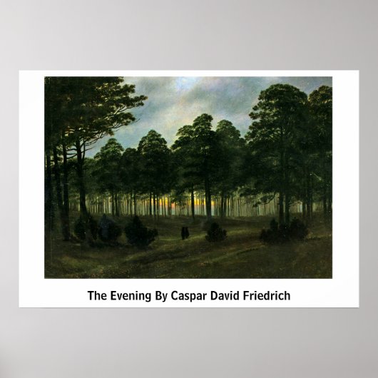 De avond door Caspar David Friedrich Poster (Voorkant)