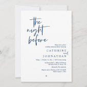 De avond ervoor, bruiloft repetitie diner kaart (Voorkant)