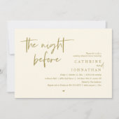 De avond ervoor, bruiloft repetitie diner kaart (Voorkant)