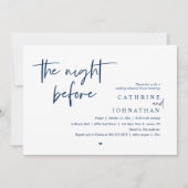 De avond ervoor, bruiloft repetitie diner kaart (Voorkant)