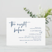 De avond ervoor, bruiloft repetitie diner kaart (Staand voorkant)