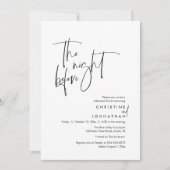 De avond ervoor, Casual bruiloft repetitie diner Kaart (Voorkant)