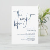 De avond ervoor, Casual bruiloft repetitie diner Kaart (Staand voorkant)