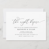 DE AVOND ERVOOR | Eenvoudig elegant repetitiediner Kaart (Voorkant)