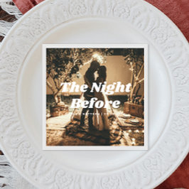 De avond ervoor. Elegante foto Repetitie diner Servet