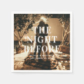 De avond ervoor. Elegante minimalistische bruiloft Servet (Voorkant)