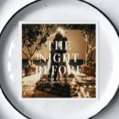 De avond ervoor. Elegante minimalistische bruiloft Servet