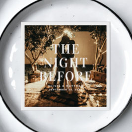 De avond ervoor. Elegante minimalistische bruiloft Servet