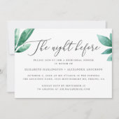 De avond ervoor. Floral greenery repetitie diner Kaart (Voorkant)