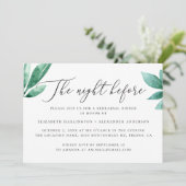 De avond ervoor. Floral greenery repetitie diner Kaart (Staand voorkant)