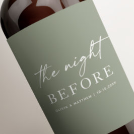 De avond ervoor. Groene bruiloft repetitie diner Wijn Etiket