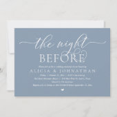 De avond ervoor, klassiek bruiloft repetitie diner kaart (Voorkant)