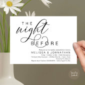 De avond ervoor, klassiek bruiloft repetitie diner kaart