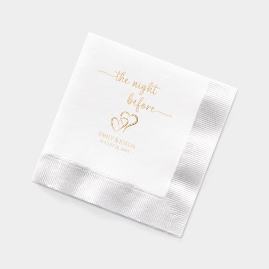 De avond ervoor, repetitie diner folie servetten (Links)