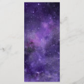 De avond ervoor. Ruimte bruiloft repetitie diner Menu (Achterkant)