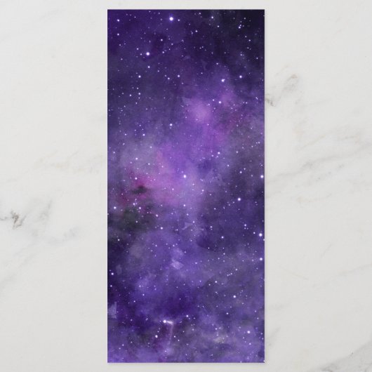 De avond ervoor. Ruimte bruiloft repetitie diner Menu (Achterkant)