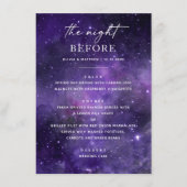 De avond ervoor. Ruimte bruiloft repetitie diner Menu (Voorkant)