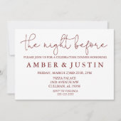 De avond ervoor | Uitnodiging | Bourgondië (Voorkant)