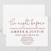 De avond ervoor | Uitnodiging | Bourgondië (Voorkant / Achterkant)