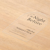 De avond ervoor | Wedding repetitie diner Acryl Uitnodigingen (Laagn)