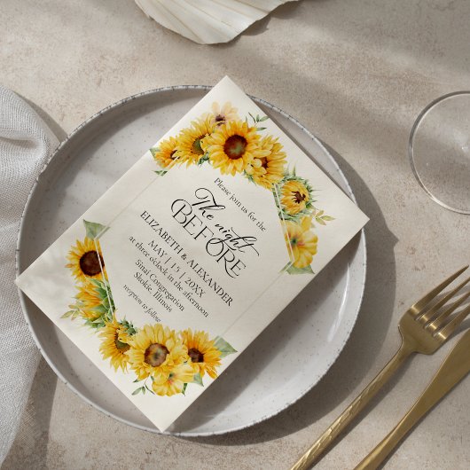 De avond ervoor | Zonnebloem Herfst repetitie dine Kaart