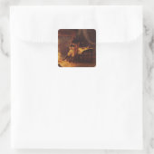 De avond van de slag om Champaubert, 1814 Vierkante Sticker (Tas)