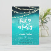 De avond van het Koord licht blauwe poolpartij Swe Kaart (Staand voorkant)