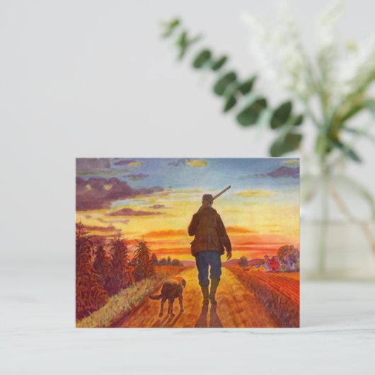 De avond van Sun Best Buddies Sunset on Fields Bri Briefkaart (Staand voorkant)