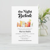 De avond voor Bachelor Retro  stijl Kaart (Staand voorkant)