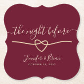 De avond voor Bourgondië repetitie diner Kartonnen Onderzetters (Voorkant)