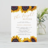 De avond voor bruiloft bloemenrepetitie diner kaart (Staand voorkant)