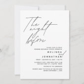 De avond voor bruiloft repetitie diner feest t1 kaart (Voorkant)