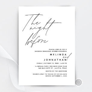 De avond voor bruiloft repetitie diner feest t1 kaart