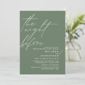 De avond voor bruiloft repetitie diner feest t1 kaart (Staand voorkant)