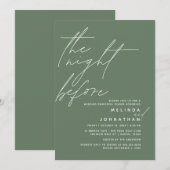 De avond voor bruiloft repetitie diner feest t1 kaart (Voorkant / Achterkant)