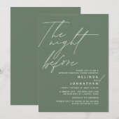 De avond voor bruiloft repetitie diner feest t1 kaart (Voorkant / Achterkant)