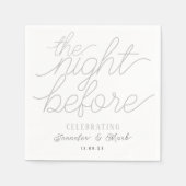 De avond voor bruiloft repetitie servetten bruilof (Voorkant)