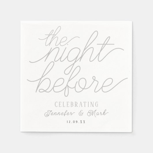 De avond voor bruiloft repetitie servetten bruilof (Voorkant)