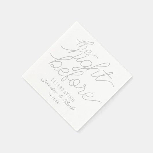 De avond voor bruiloft repetitie servetten bruilof (Hoek)