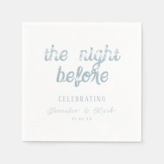 De avond voor bruiloft repetitie servetten bruilof (Voorkant)