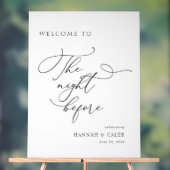 De avond voor bruiloft repetitie welkom acryl bord (Neutraal)